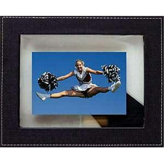 Dennis Daniels M0304E 4 x 6 in. Leather Floating Frame - Ebony
