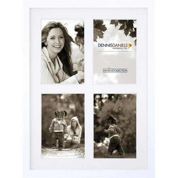 Dennis Daniels W6005QSW 5x 7 in. 4 Openings Stacked Frame - White