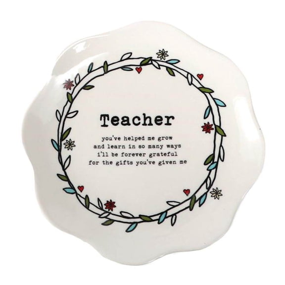 Dennis East 10365 - Floral Border Teacher Plate Size: 6"dia Kitchen Dining Plates