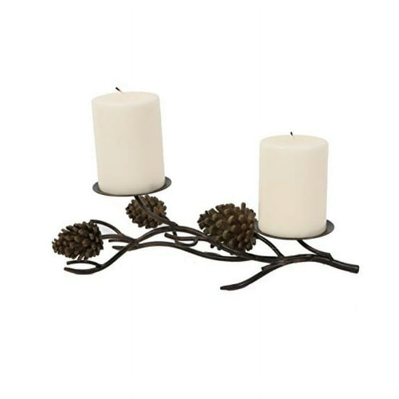 Dennis East 25602 - 2" x 13.5" Pine Cone Table Set for Pillar Candles