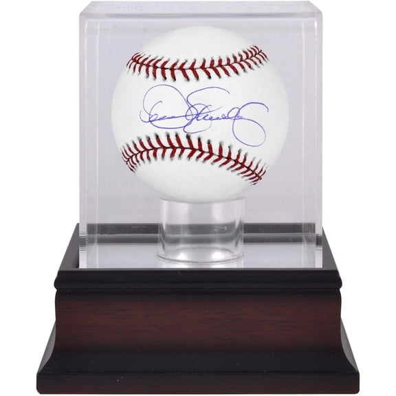 Dennis Eckersley Oakland Athletics Autographed Baseball and Mahogany Baseball Display Case - Fanatics Authentic Certified