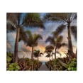 thumbnail image 1 of Dennis Frates 'Palms 3' Wood Slat Art 18x22, 1 of 5