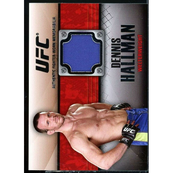 Dennis Hallman Card 2011 Topps UFC Title Shot Fighter Relics Black #FRDH