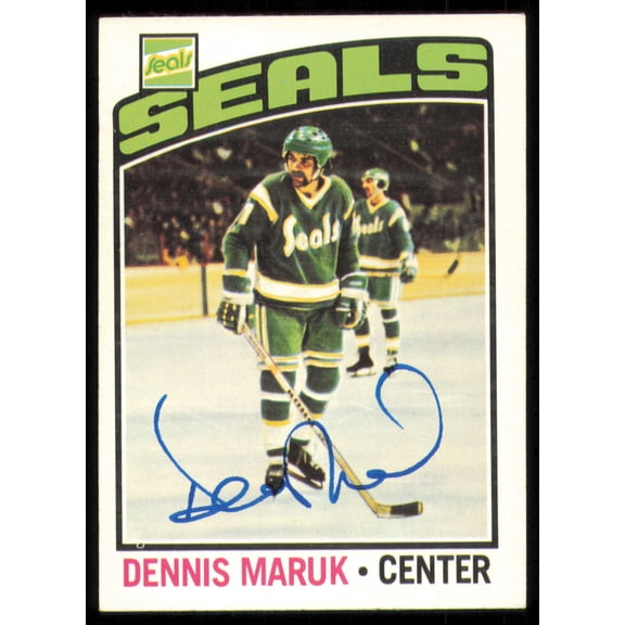 Dennis Maruk Autographed 1976-77 Topps Rookie Card #86 California Golden Seals SKU #255310