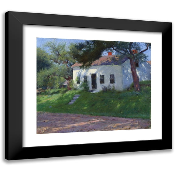 Dennis Miller Bunker 14x12 Black Modern Framed Museum Art Print Titled - Roadside Cottage (1889)