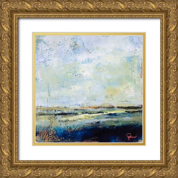 Dennis, Patrick 12x12 Gold Ornate Wood Framed with Double Matting Museum Art Print Titled - Low Tide