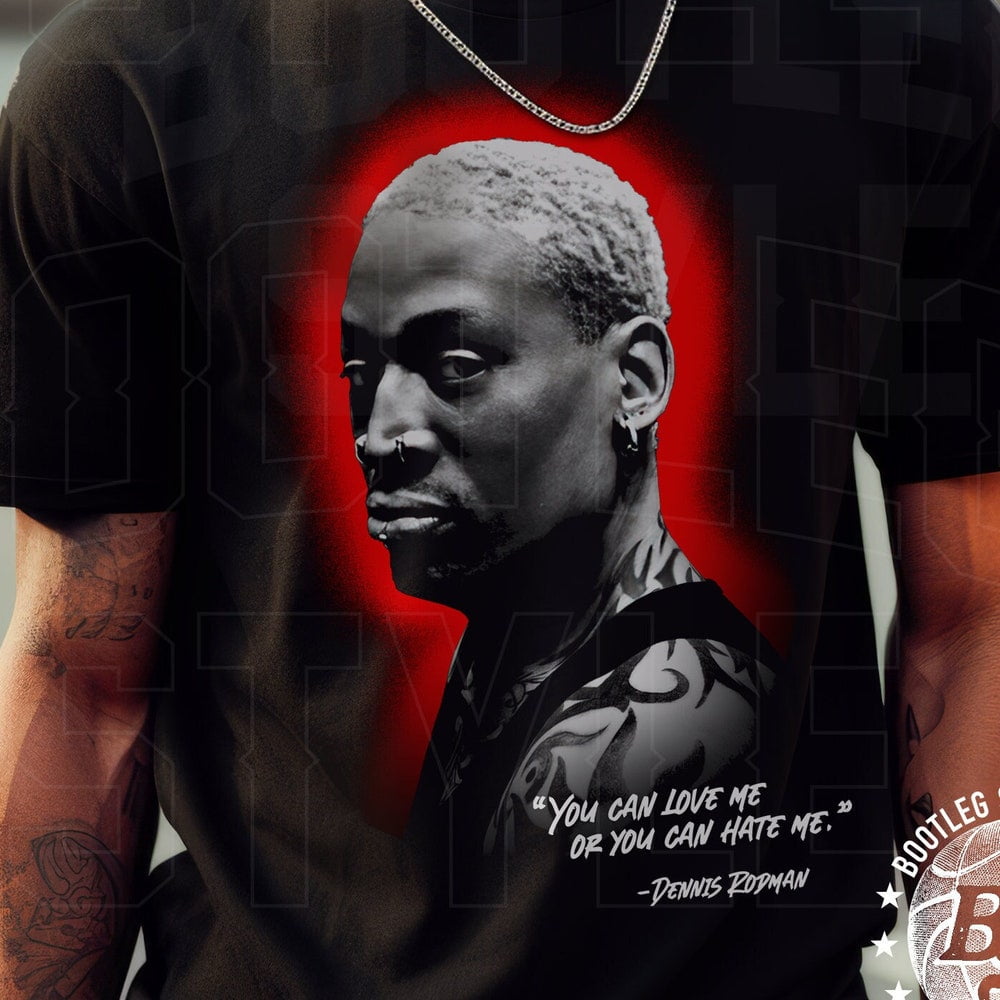 Dennis Rodman Big Head Love or Hate Shirt Gift for Basketball Fan ...