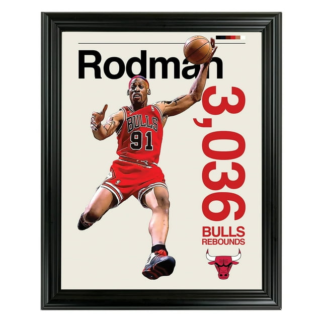 Dennis Rodman Framed Sports Art Photo by Thomas Maxwell