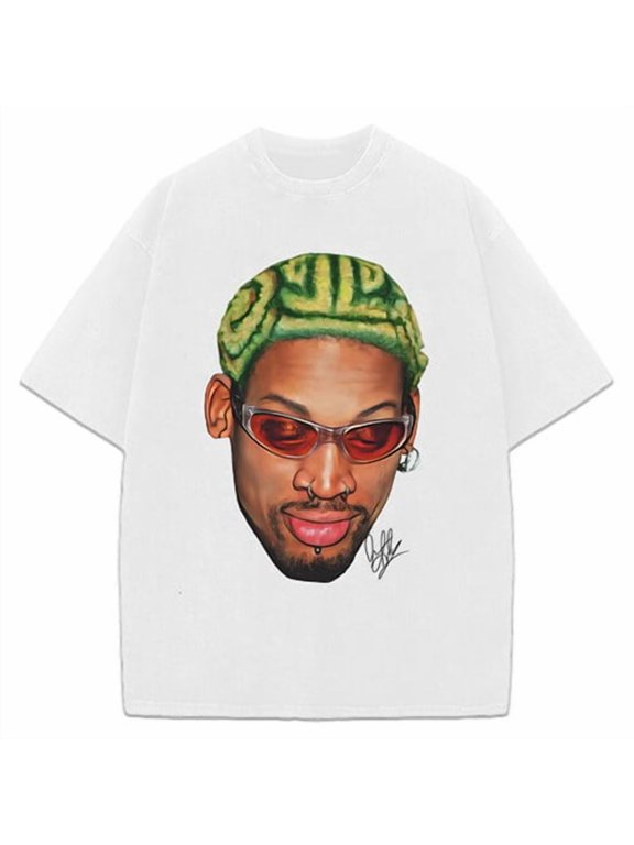 Dennis Rodman Zig Zag Green Hair Rodzilla Vintage Design T-Shirt