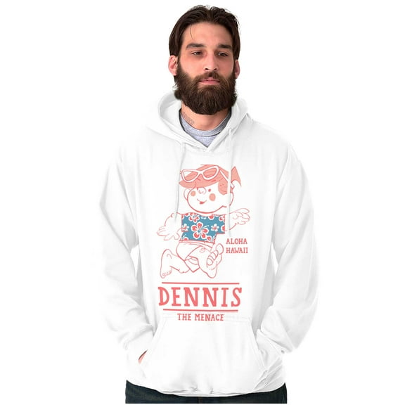 Dennis The Menace Aloha Hawaii Unisex Plus Fleece Graphic Hoodie Brisco Brands 3X