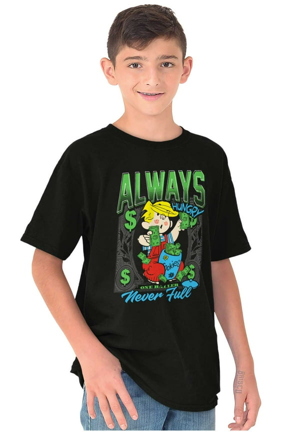 Dennis The Menace Always Hungry Boys Kids T Shirt Tees Tops Teen Brisco Brands X