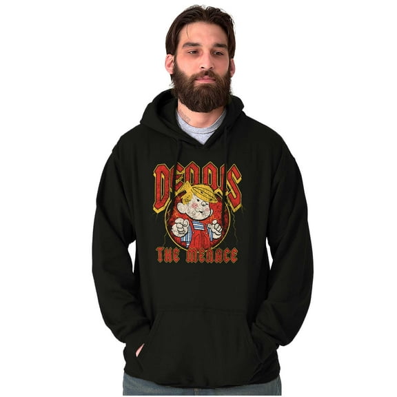 Dennis The Menace Cartoon Rockstar Unisex Plus Fleece Graphic Hoodie Brisco Brands 2X