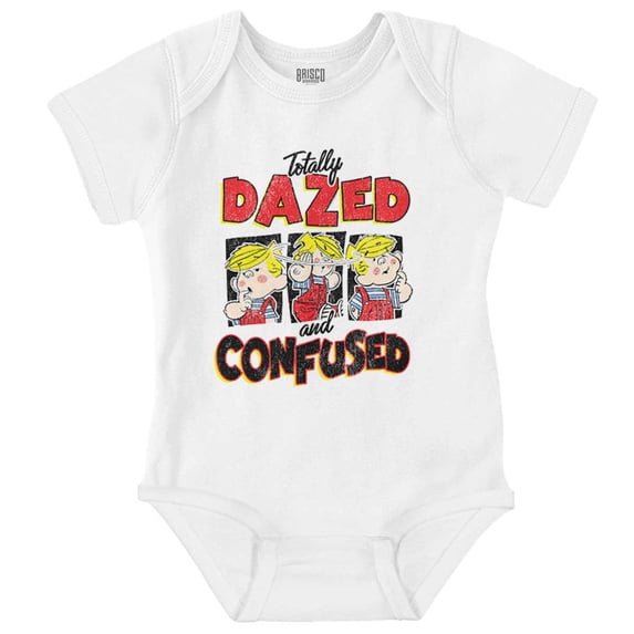 Dennis The Menace Dazed and Confused Romper Boys or Girls Infant Baby Brisco Brands NB