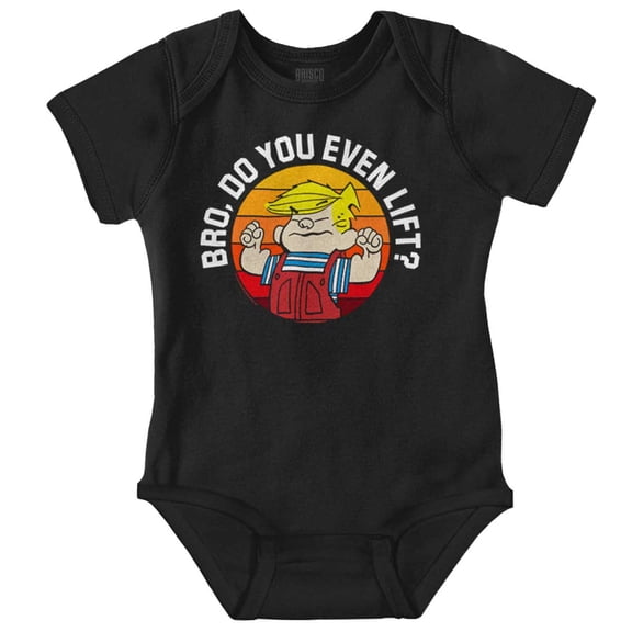 Dennis The Menace Do You Lift Bro Romper Boys or Girls Infant Baby Brisco Brands 12M