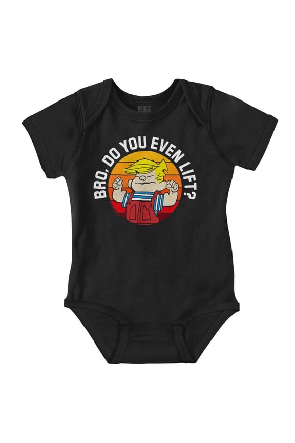 Dennis The Menace Do You Lift Bro Romper Boys or Girls Infant Baby Brisco Brands NB