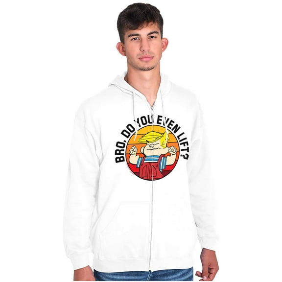 Dennis The Menace Do You Lift Bro Unisex Plus Size Zip Hoodie Brisco Brands 4X