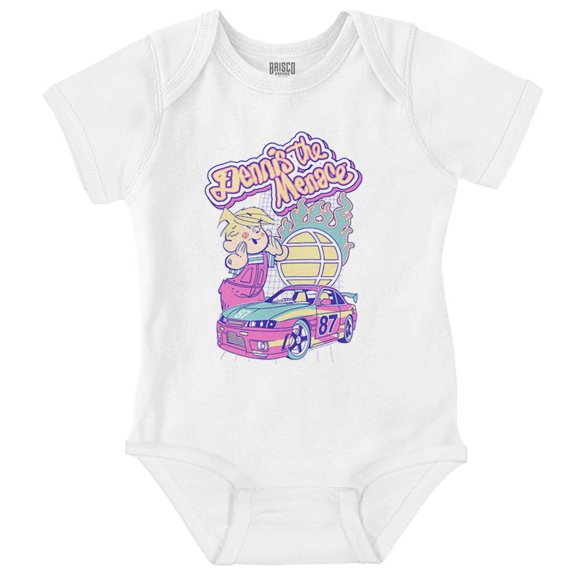 Dennis The Menace Flaming Racecar Bodysuit Jumper Girls Infant Baby Brisco Brands 6M