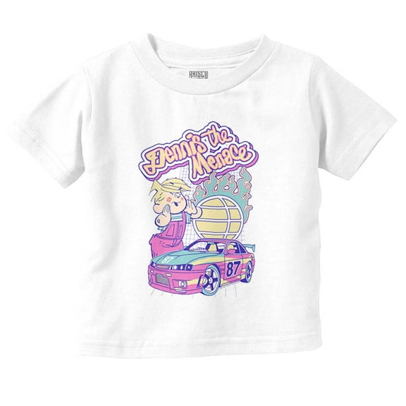 Dennis The Menace Flaming Racecar Youth T Shirt Tee Girls Infant Toddler Brisco Brands 12M