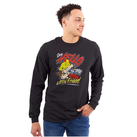 Dennis The Menace Hello Little Friend Men Big & Tall Long Sleeve Tee Brisco Brands 2X