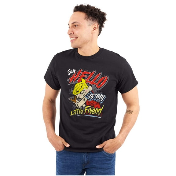 Dennis The Menace Hello Little Friend Men's Graphic T Shirt Tees Brisco Brands X