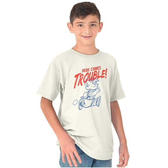 Dennis The Menace Here Comes Trouble Crewneck T Shirts Boy Girl Teen Brisco Brands S