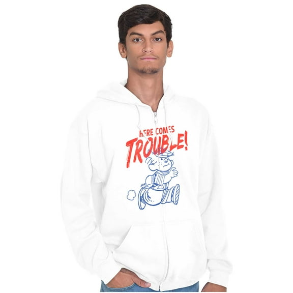 Dennis The Menace Here Comes Trouble Zip Up Hoodie Men's Women's Brisco Brands S
