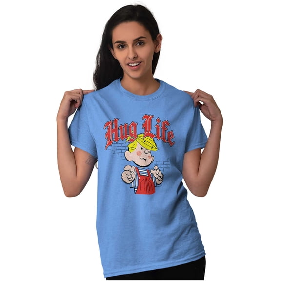 Dennis The Menace Hug Life Joke Men's Graphic T Shirt Tees Brisco Brands M