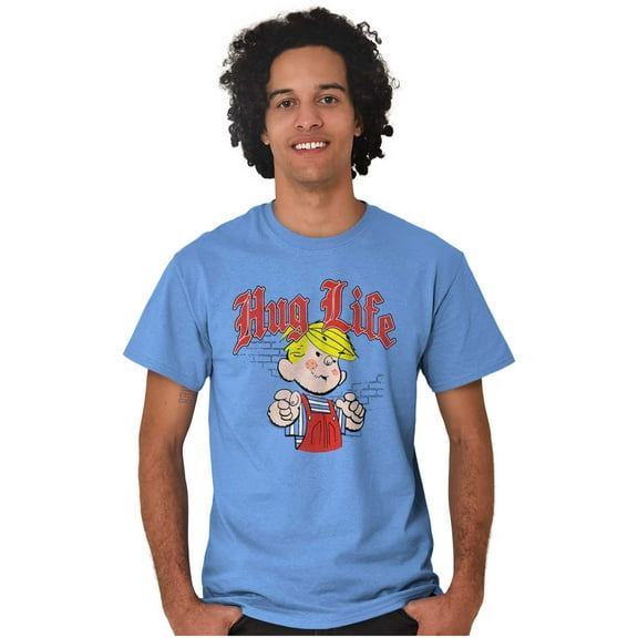 Dennis The Menace Hug Life Joke Unisex Plus Size Graphic Tee Brisco Brands 3X