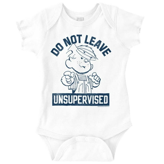 Dennis The Menace Is Unsupervised Bodysuit Jumper Boys Infant Baby Brisco Brands 18M