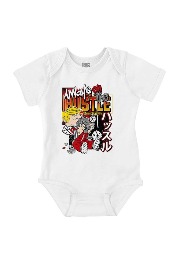 Dennis The Menace Kani Always Hustle Romper Boys or Girls Infant Baby Brisco Brands 6M