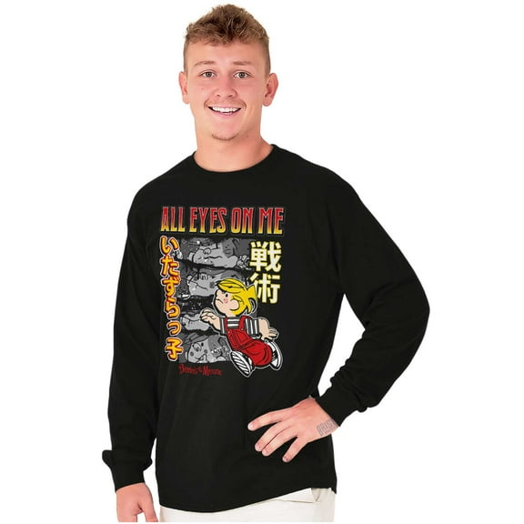 Dennis The Menace Kanji Eyes On Me Long Sleeve TShirt Men Women Brisco Brands S