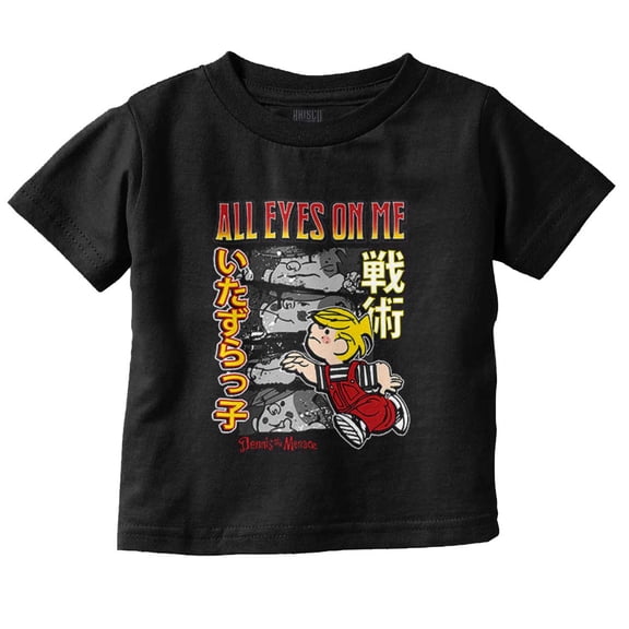 Dennis The Menace Kanji Eyes On Me Toddler Boy Girl T Shirt Infant Toddler Brisco Brands 6M