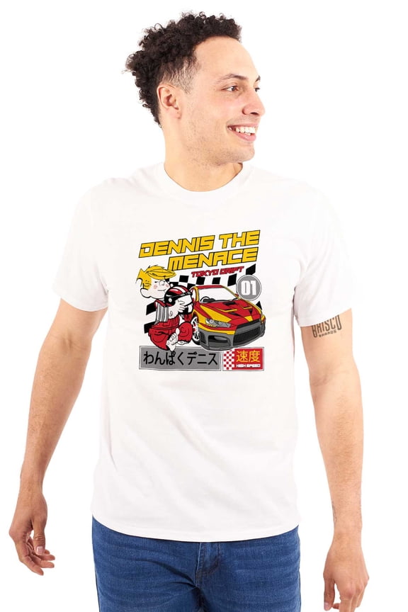Dennis The Menace Kanji Tokyo Drift Men's Graphic T Shirt Tees Brisco Brands S