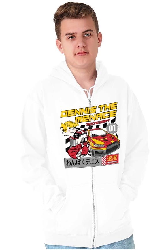 Dennis The Menace Kanji Tokyo Drift Zip Up Hoodie Men's Women's Brisco Brands S