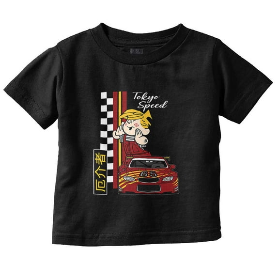Dennis The Menace Kanji Tokyo Speed Toddler Boy Girl T Shirt Infant Toddler Brisco Brands 24M