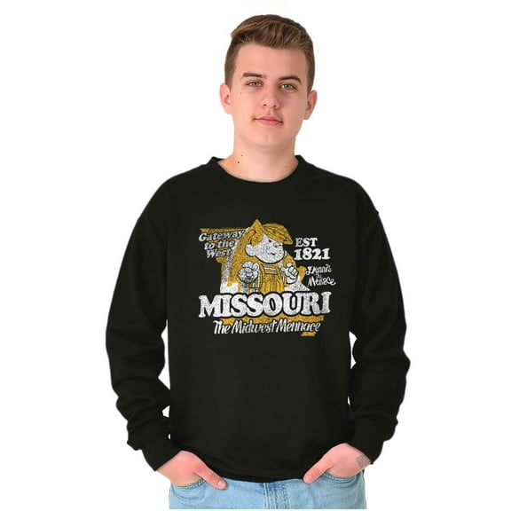 Dennis The Menace Missouri State Unisex Plus Fleece Graphic Sweatshirt Brisco Brands 3X