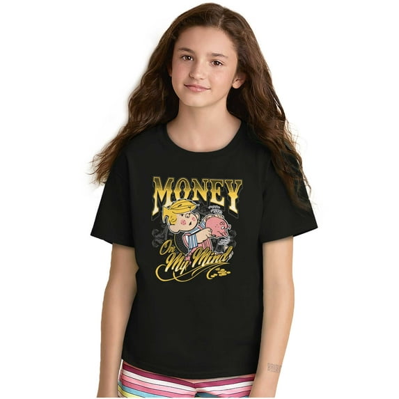 Dennis The Menace Money On My Mind Crewneck T Shirts Boy Girl Teen Brisco Brands XS
