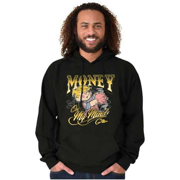 Dennis The Menace Money On My Mind Unisex Plus Size Hoodie Brisco Brands 5X