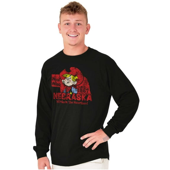 Dennis The Menace Nebraska State Long Sleeve TShirt Men Women Brisco Brands S