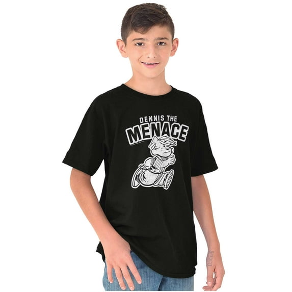 Dennis The Menace Newspaper Comic Crewneck T Shirts Boy Girl Teen Brisco Brands S
