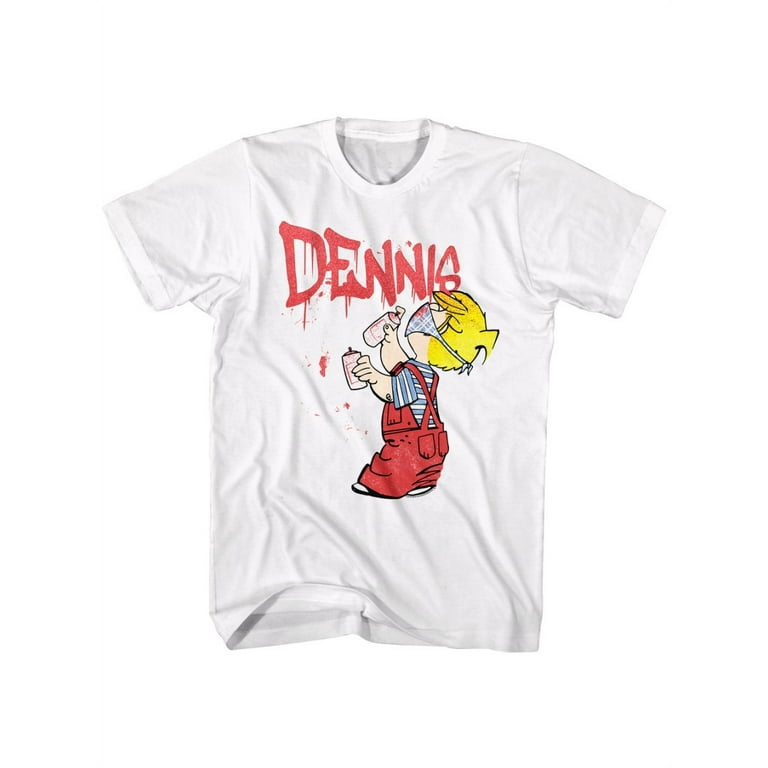 Dennis The Menace Newspaper Comic Strip Spray Paint Graffiti Adult T-Shirt Tee