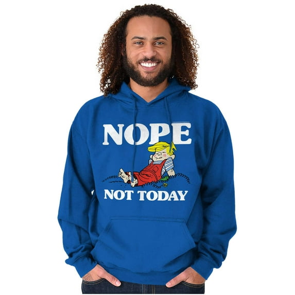 Dennis The Menace Nope Not Today Men Big & Tall Graphic Hoodie Brisco Brands 5X