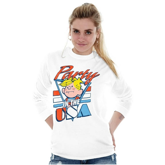 Dennis The Menace Party in the USA Long Sleeve TShirt Men Women Brisco Brands S
