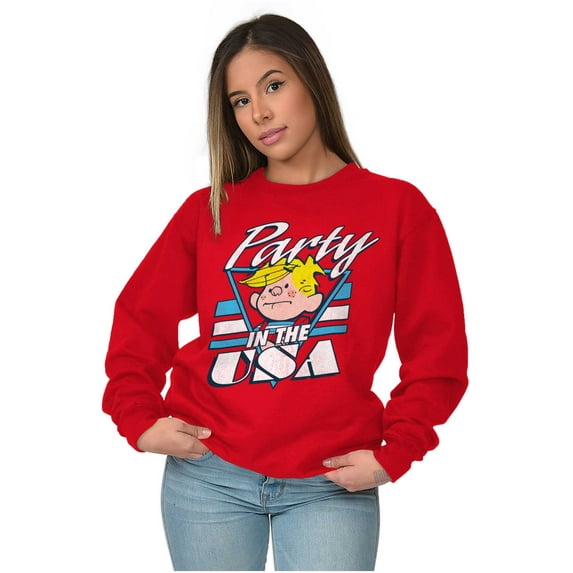 Dennis The Menace Party in the USA Sweatshirt for Men or Women Brisco Brands L