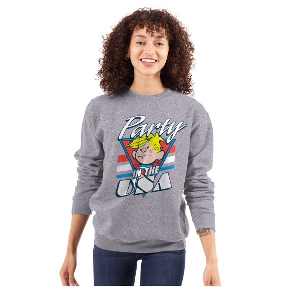 Dennis The Menace Party in the USA Sweatshirt for Men or Women Brisco Brands S