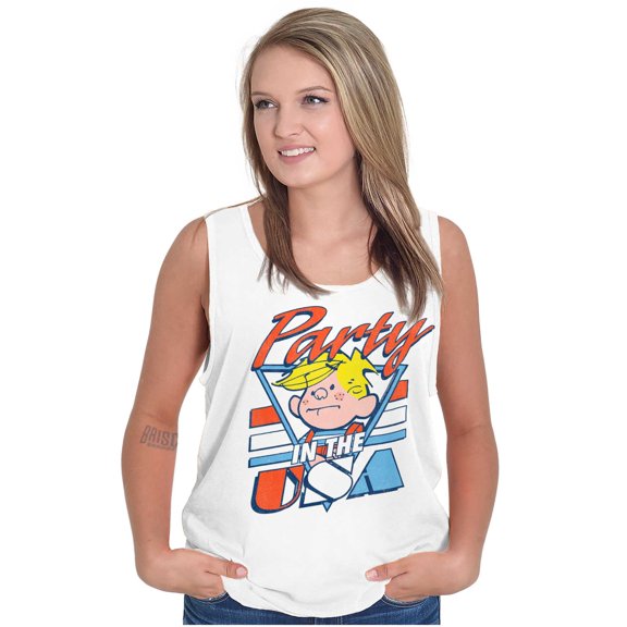 Dennis The Menace Party in the USA Tank Top T Shirts Men Women Brisco Brands S
