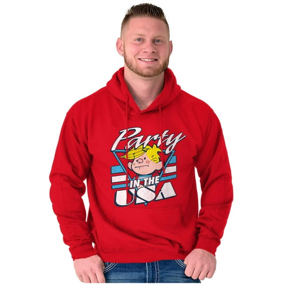 Dennis The Menace Party in the USA Unisex Plus Size Hoodie Brisco Brands 3X