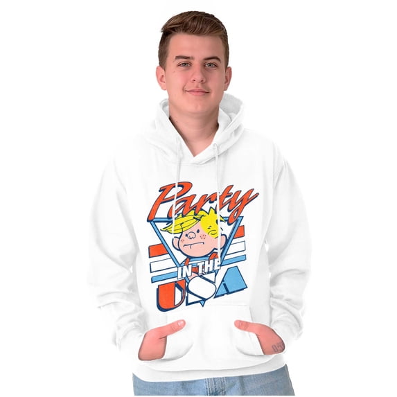 Dennis The Menace Party in the USA Unisex Plus Size Hoodie Brisco Brands 4X
