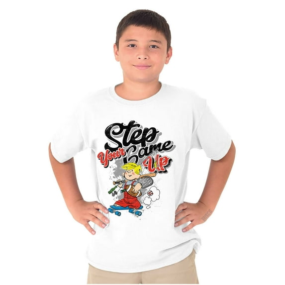 Dennis The Menace Step Your Game Up Boys Kids T Shirt Tees Tops Teen Brisco Brands XS