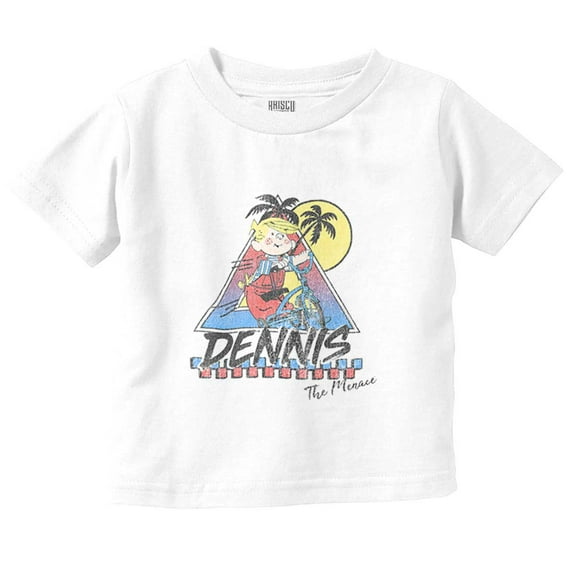 Dennis The Menace Summer Bike Ride Toddler Boy Girl T Shirt Infant Toddler Brisco Brands 6M